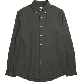 Farah Green Button-Down Organic Cotton Shirt