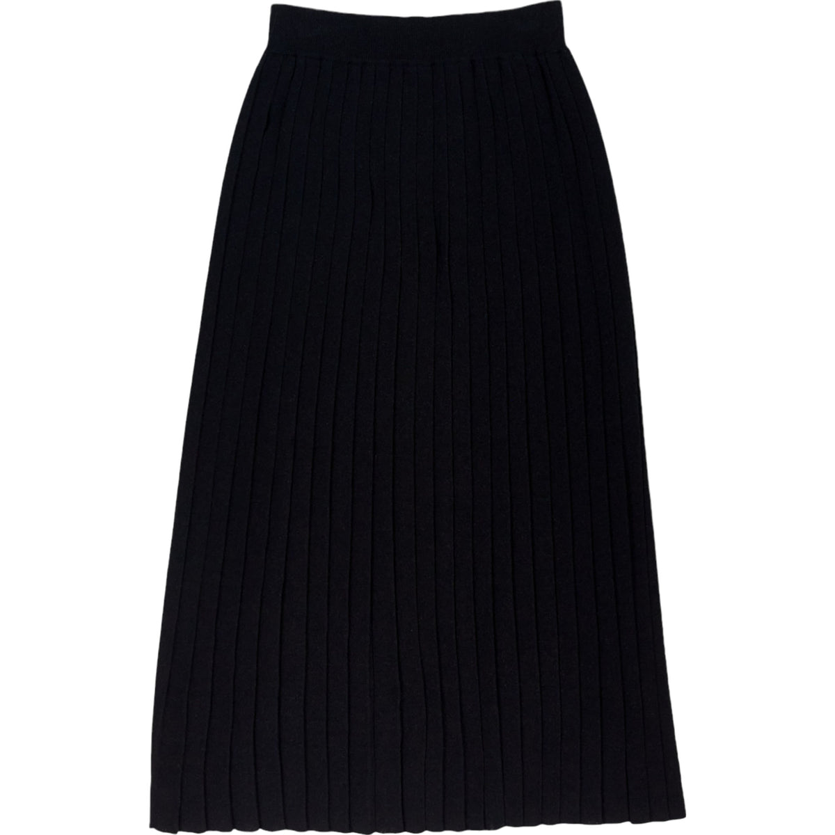 Novo Black Metallic Midi Skirt