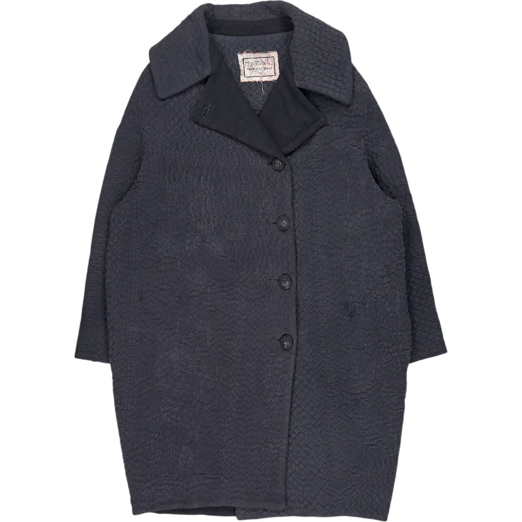 By Walid Washed Black Cotton Coat