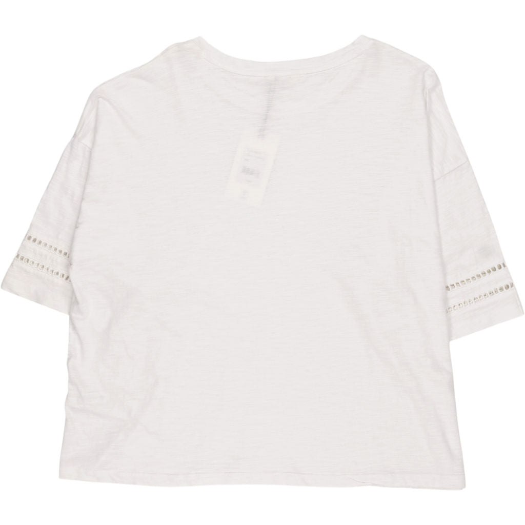Hush White Lucie Lace Detail T-Shirt