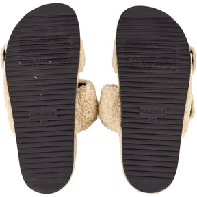 Pull & Bear Beige Faux Fur Sandals EU 40