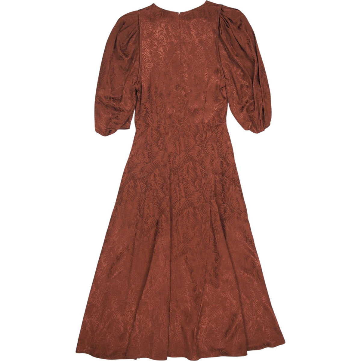 Vivere Dark Camel Mila Dress Full Sleeve