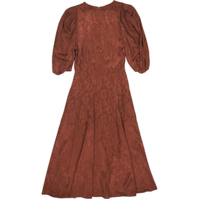 Vivere Dark Camel Mila Dress Full Sleeve