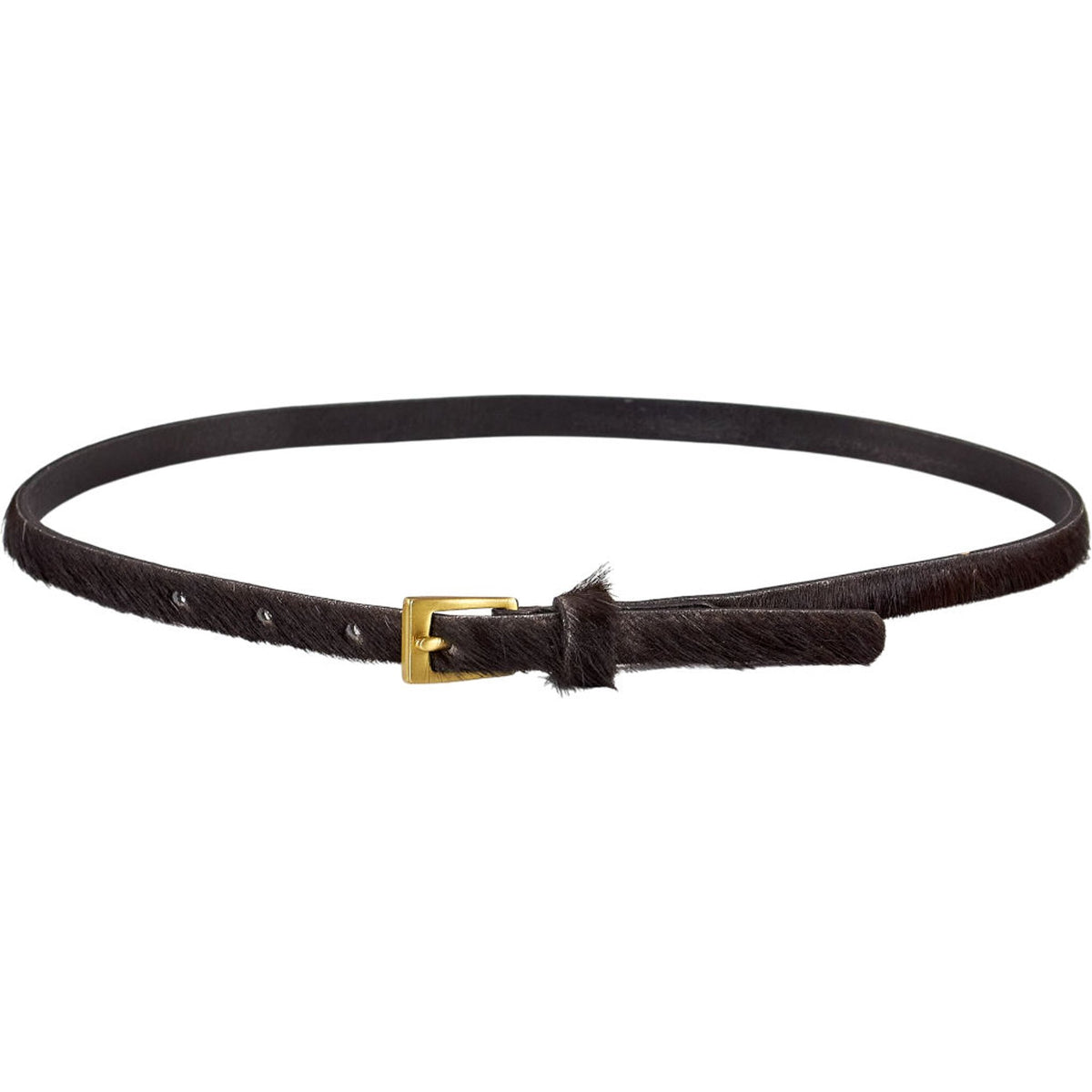 YMC Brown Pony-hair Belt
