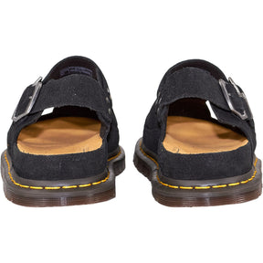 Dr. Martens Black Plush Suede Sandals