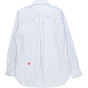 Drake's Blue Stripe Poplin Shirt