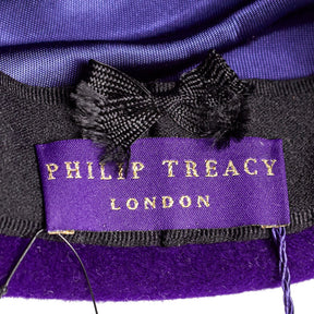 Philip Treacy Purple Wool Felt Hat One size