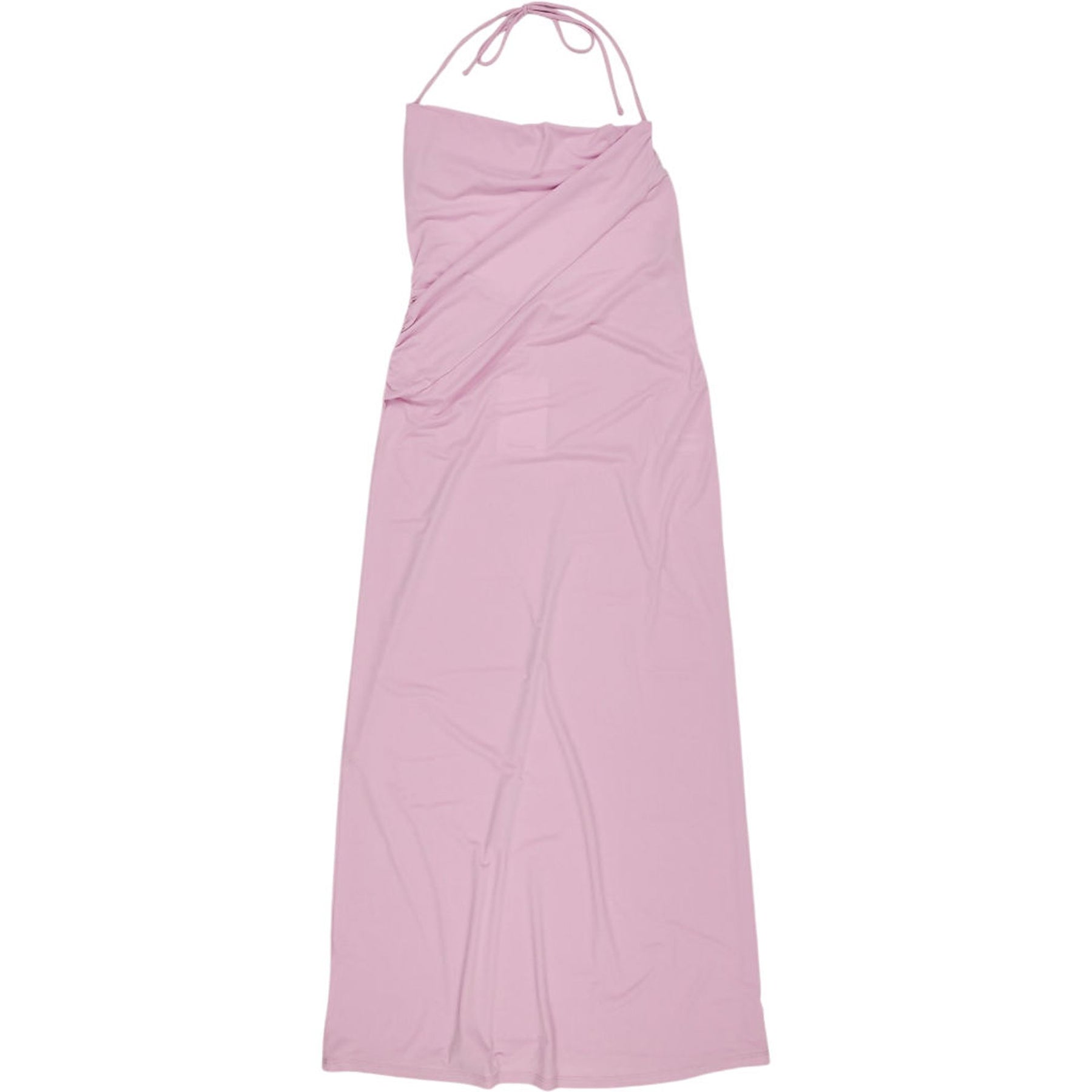 pull and bear pink dress Pull&Bear Short halter satin dress in rose pink