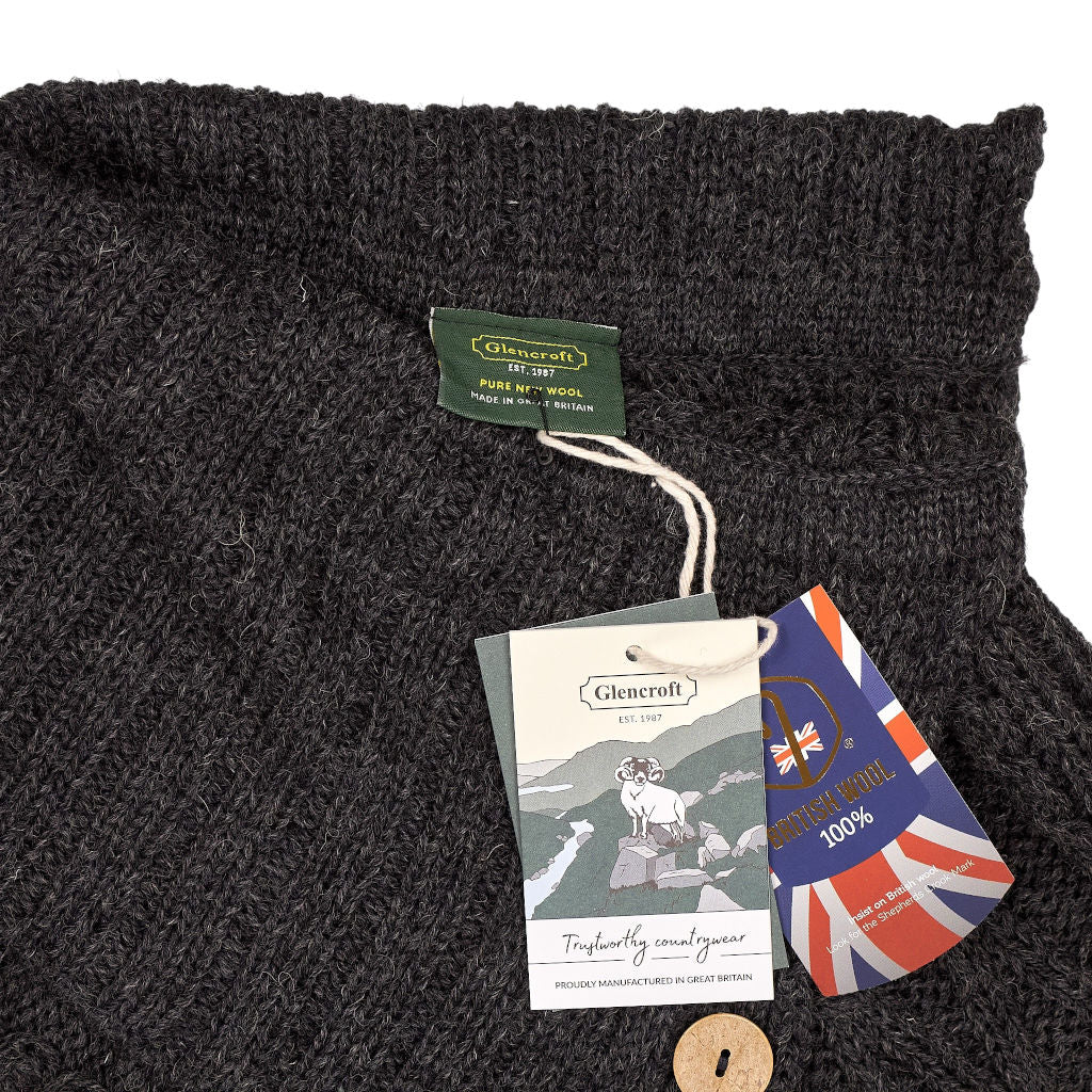 Glencroft Charcoal Wool Poncho