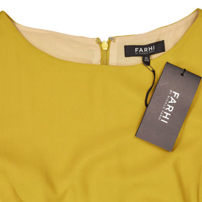 Farhi Mustard Ruched Dress