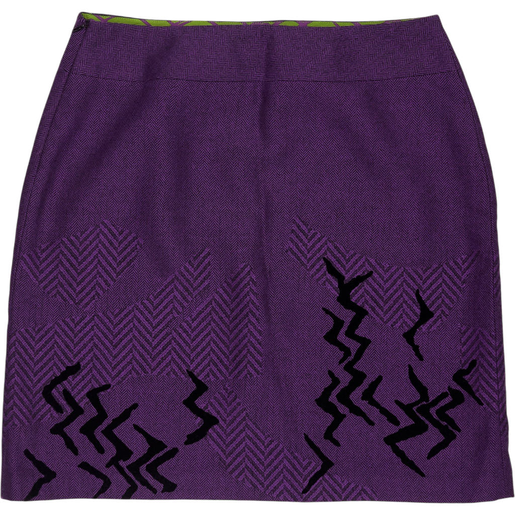 Christian Lacroix Purple Patterned Skirt