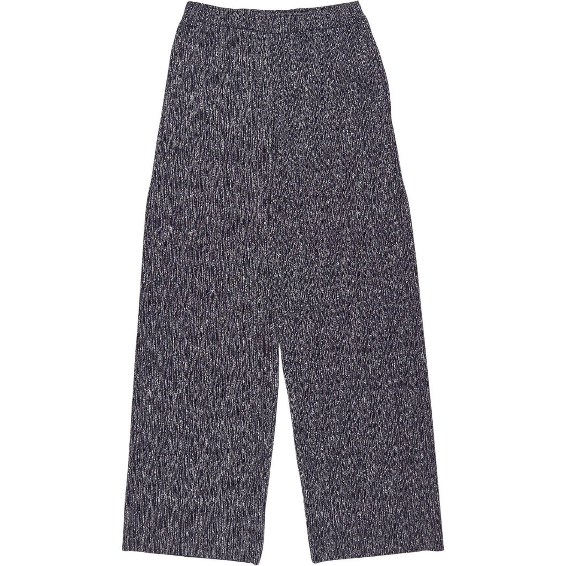 WYSE  Midnight Silver Isla Plisse Trousers