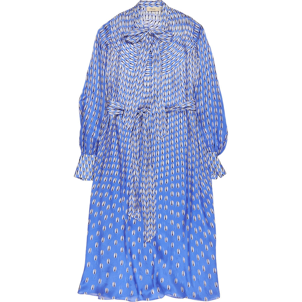Alice Temperley London Blue Patterned Dress