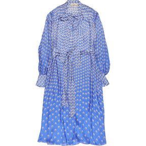 Alice Temperley London Blue Patterned Dress