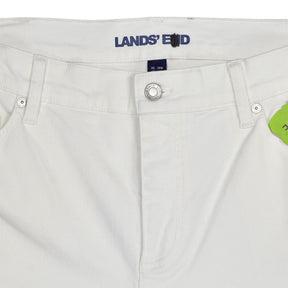 Lands' End White Denim Jeans