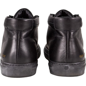 Common Projects Black Original Achilles Mid Trainers