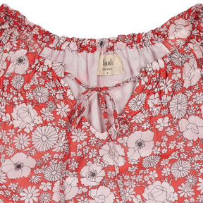Hush Red Floral Blouse