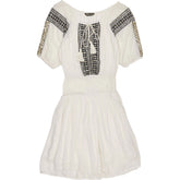 Biba White Embroidered Boho Dress