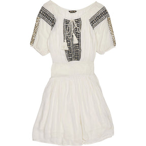 Biba White Embroidered Boho Dress