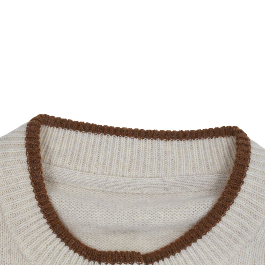 Beaufort & Blake Beige Striped Knit Jumper