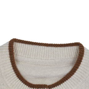 Beaufort & Blake Beige Striped Knit Jumper