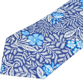 Moss Blue Floral Pattern Tie Bundle x 3