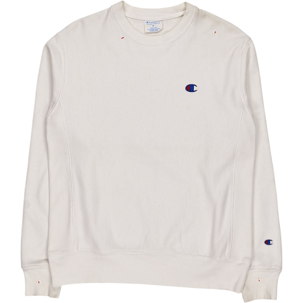 Champion White Reverse Weave Sweatshirt