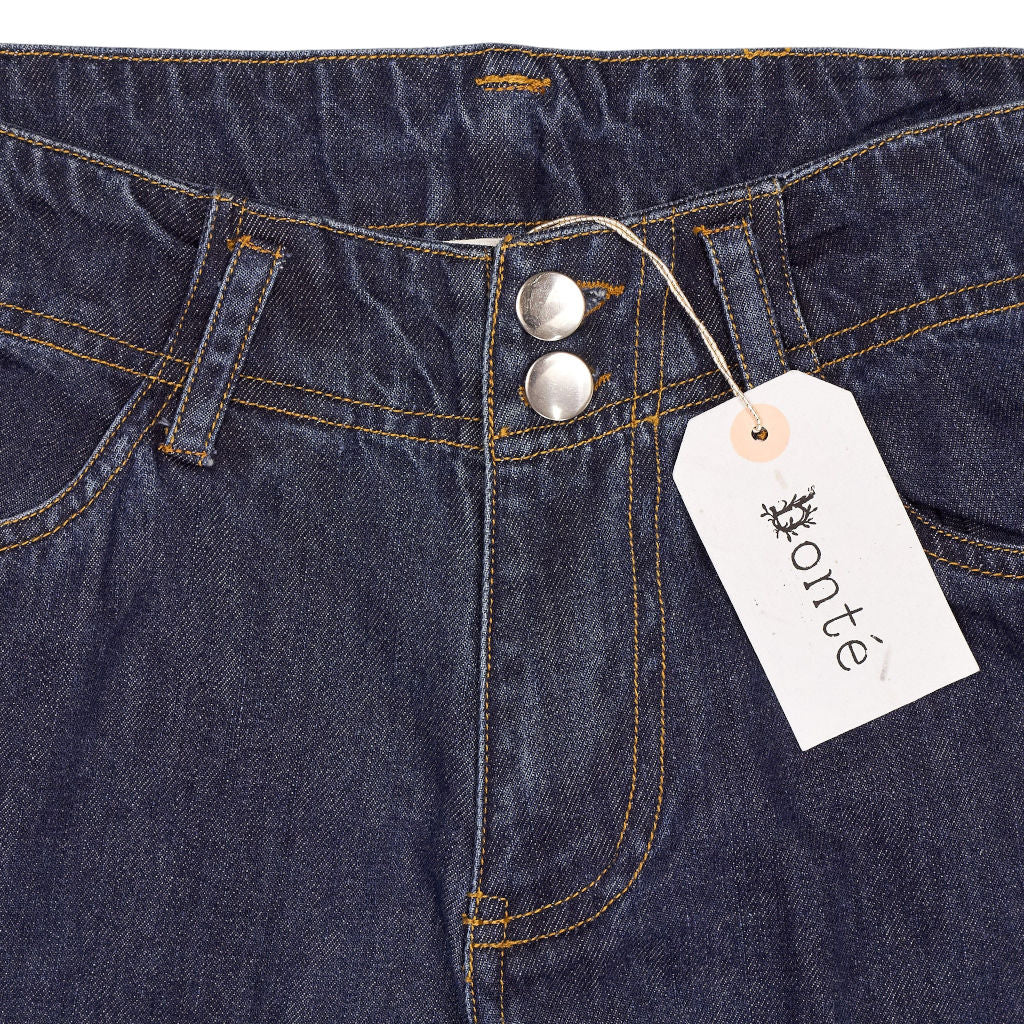 Ponté Dark Wash Cropped Jeans