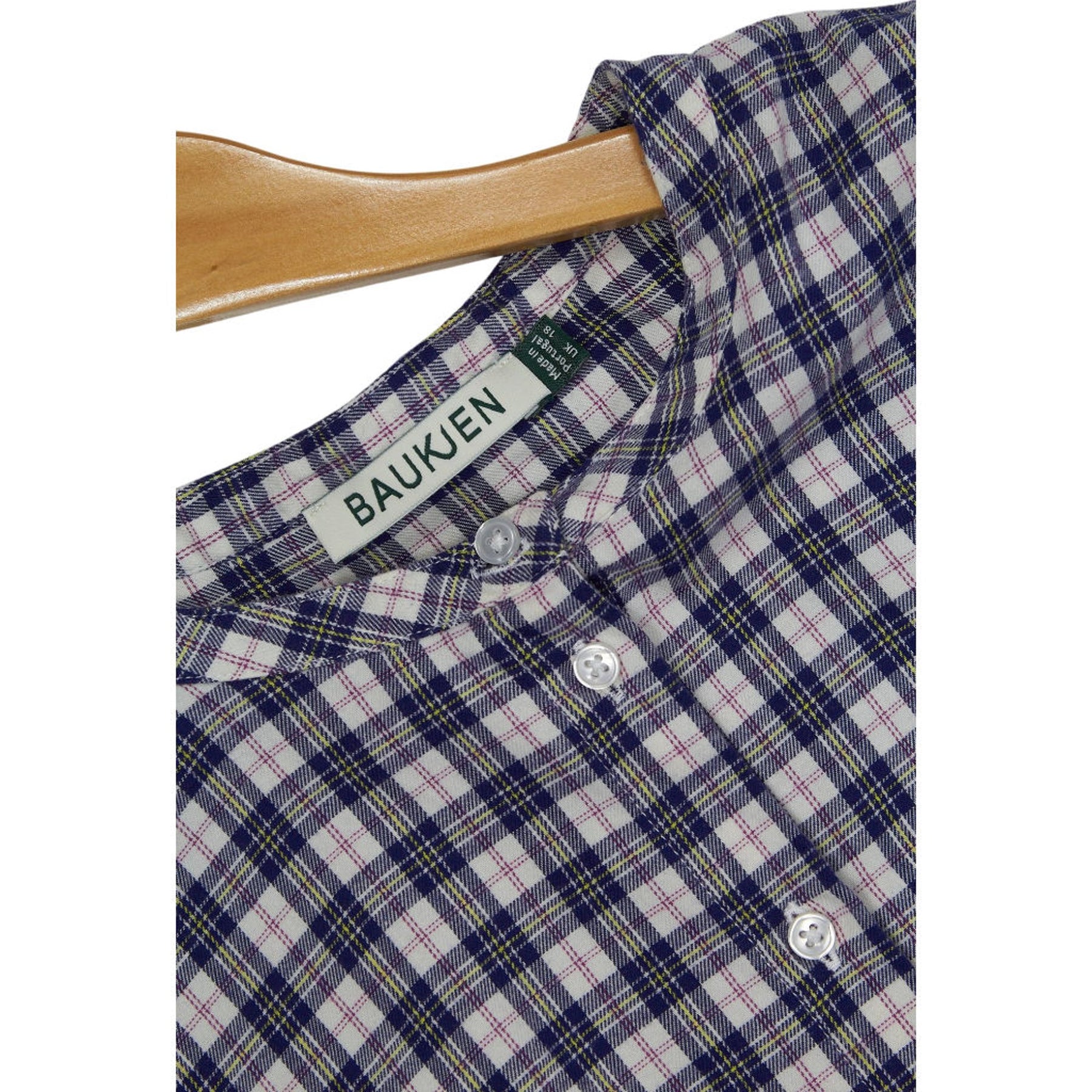 Baukjen Blue Check Maxi Dress