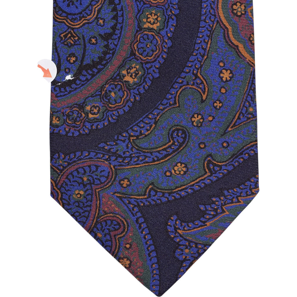 Drake's Navy Paisley Silk Tie