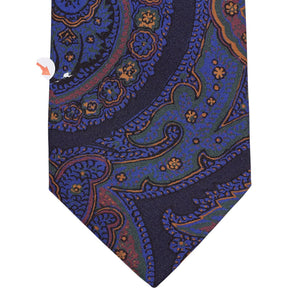 Drake's Navy Paisley Silk Tie