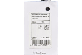 Calvin Klein Black Wrapped Ankle Ballet Flat