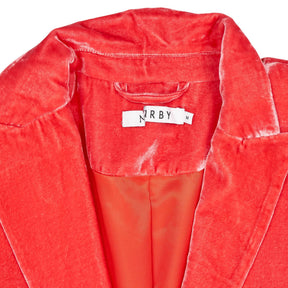NRBY Orange Velvet Blazer Jacket