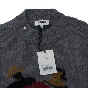 YMC Grey Bluto Knit Jumper