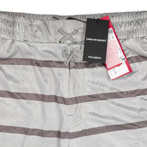 Pull & Bear Lueder Grey Red Striped Trousers