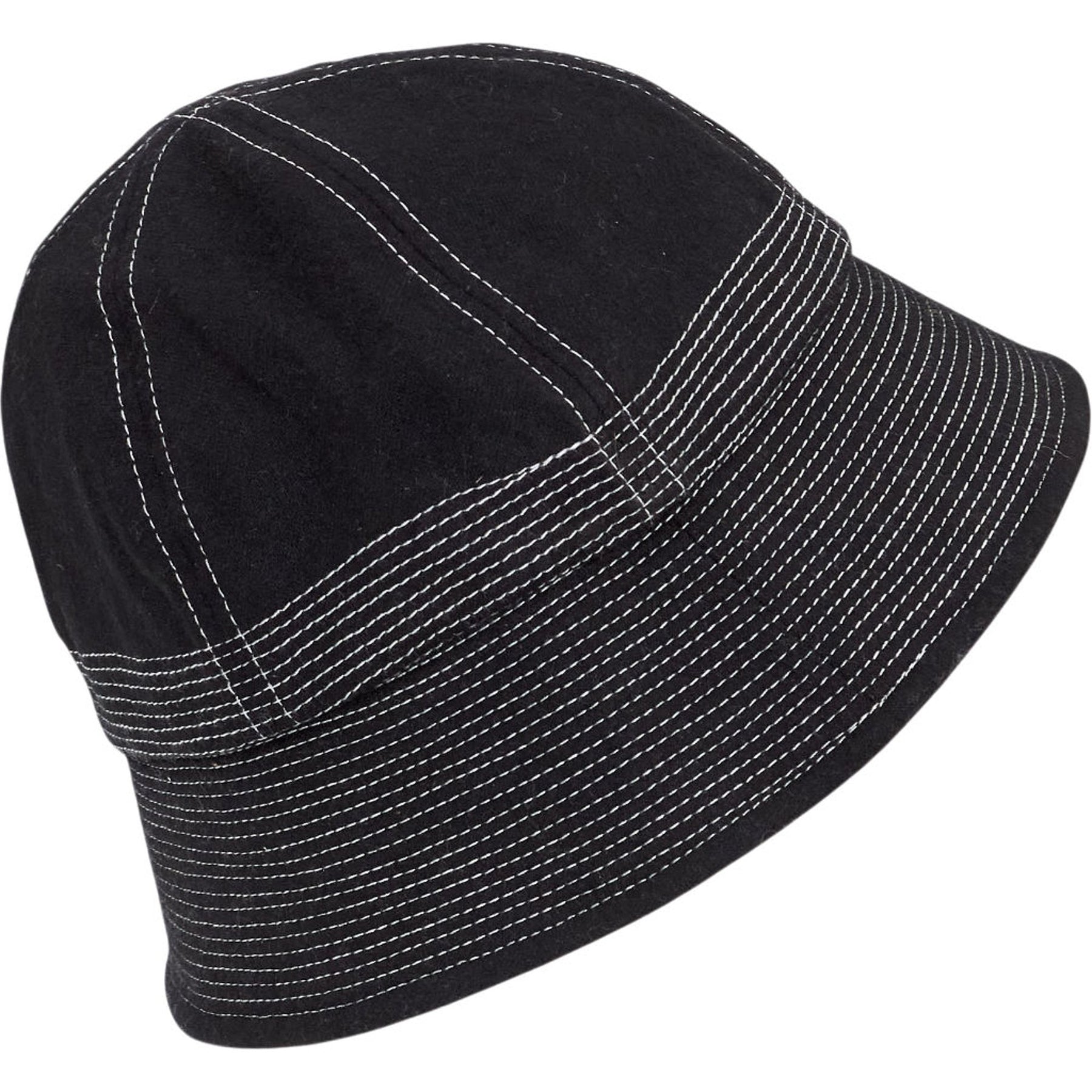 YMC Black Wool Blend Bucket Hat