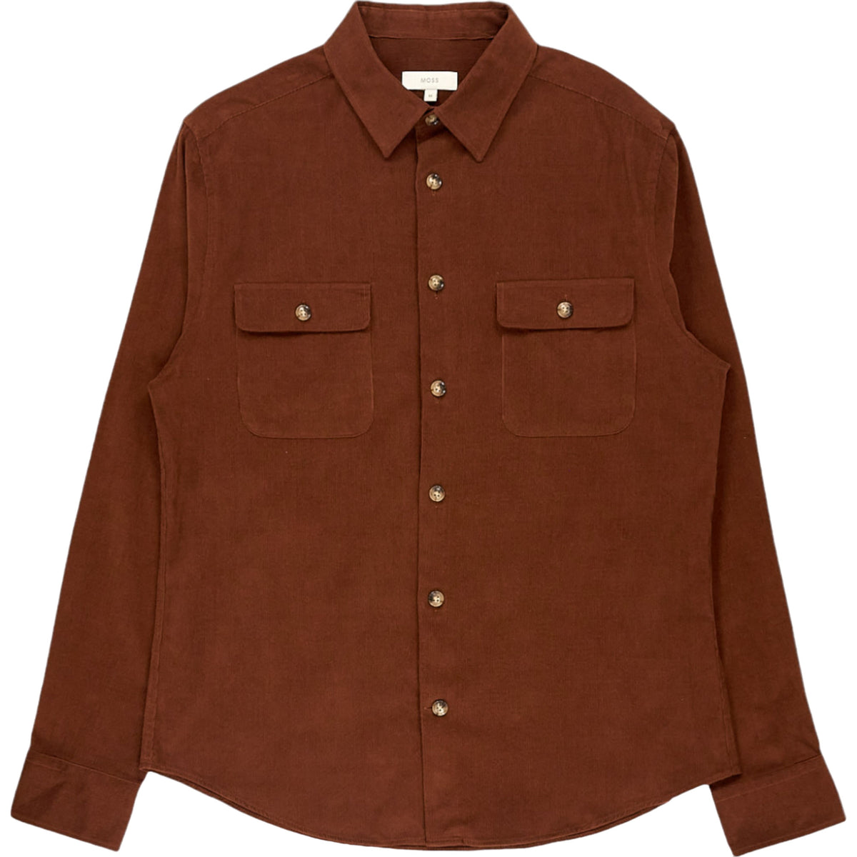 Moss Brown Corduroy Shirt Medium