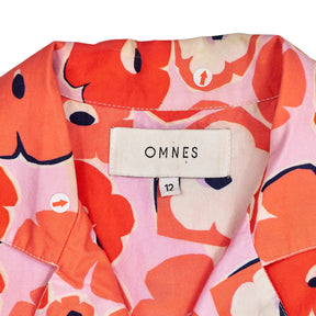 Omnes Pink Floral Short Sleeve Blouse