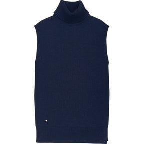 Pure Collection Navy Merino Wool Sleeveless Jumper S