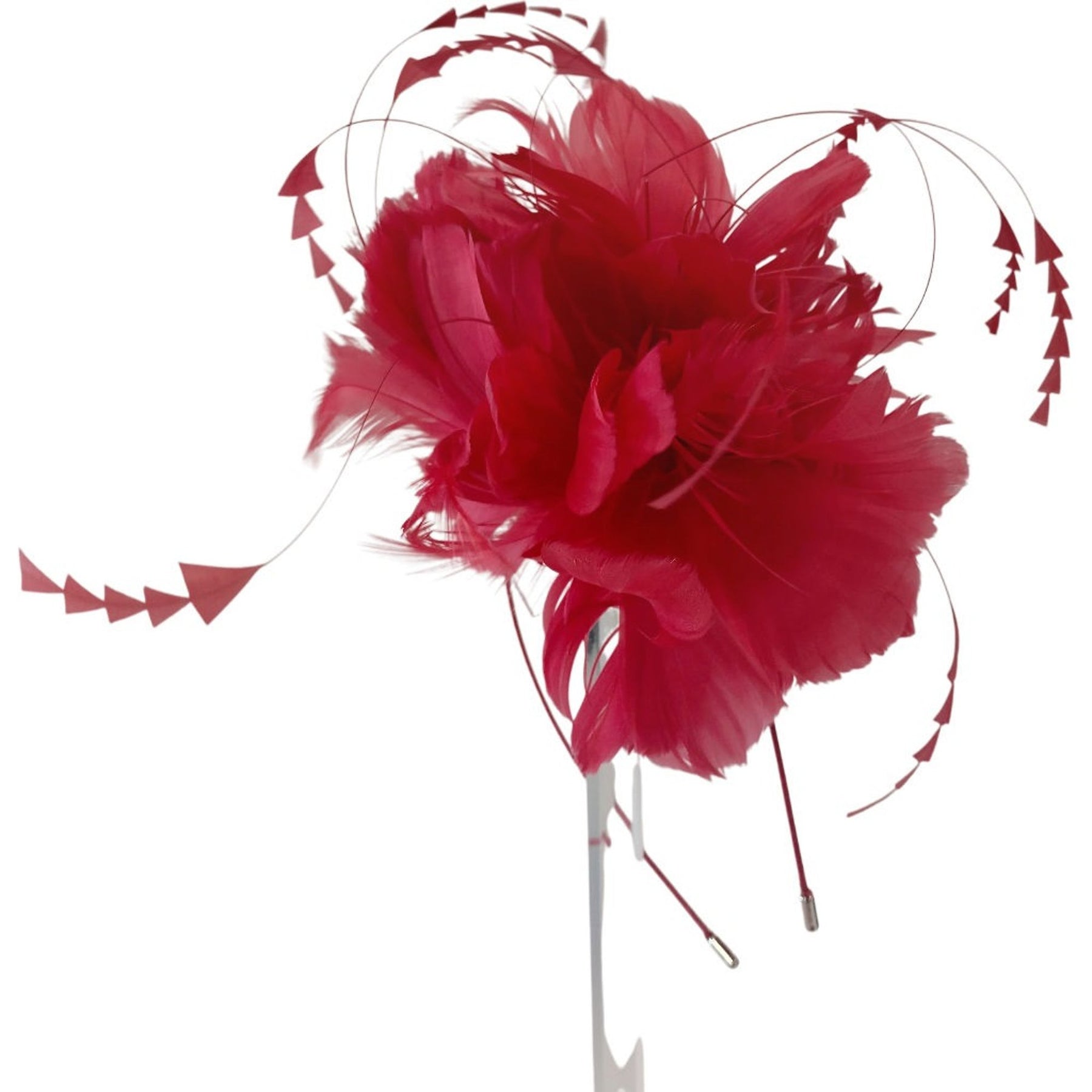Magpie Accessories Red Feather Fascinator