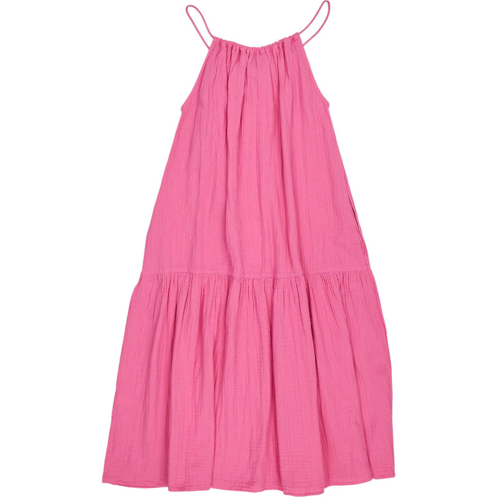 NRBY Pink Cotton Midi Dress