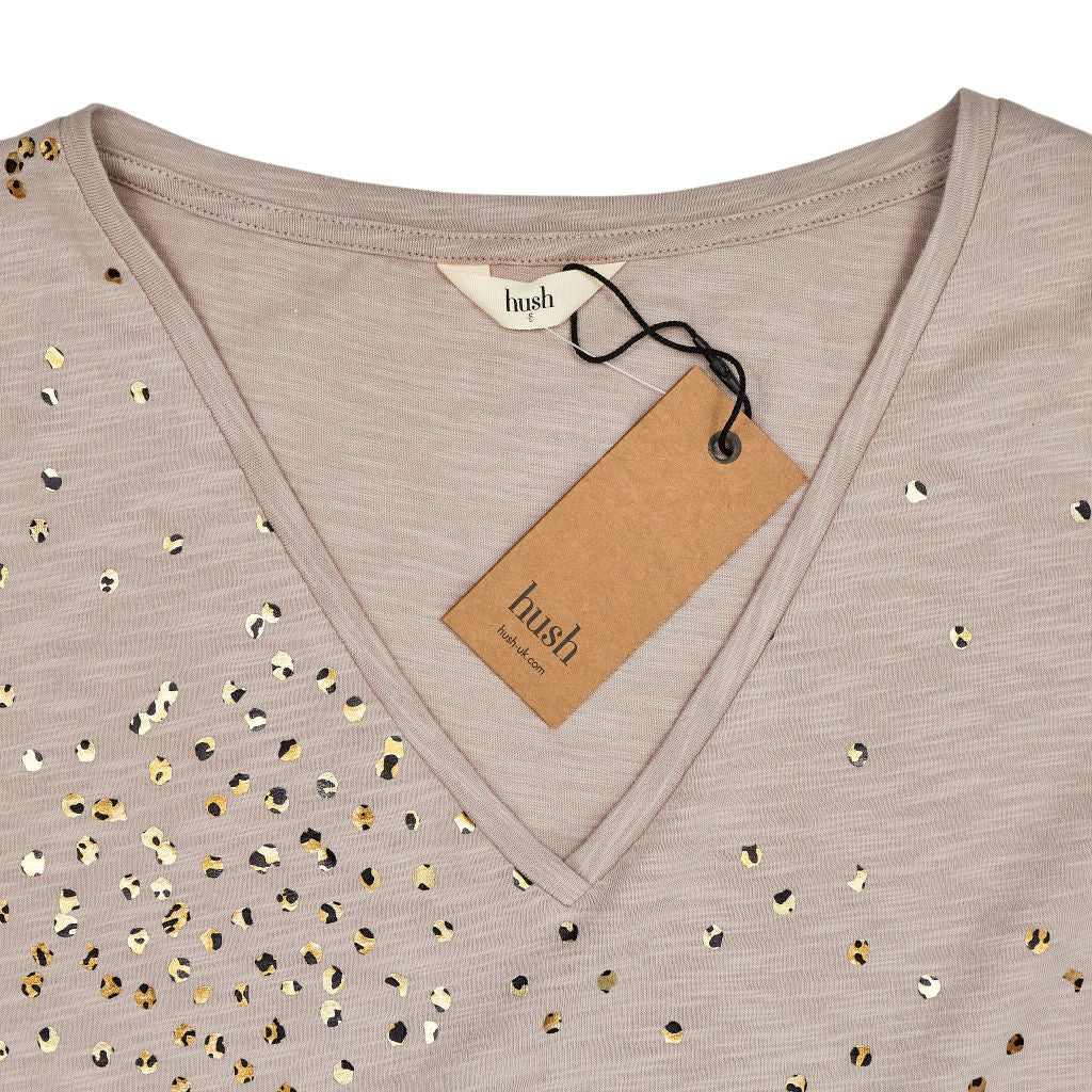 Hush Mushroom Grey Confetti V Tee