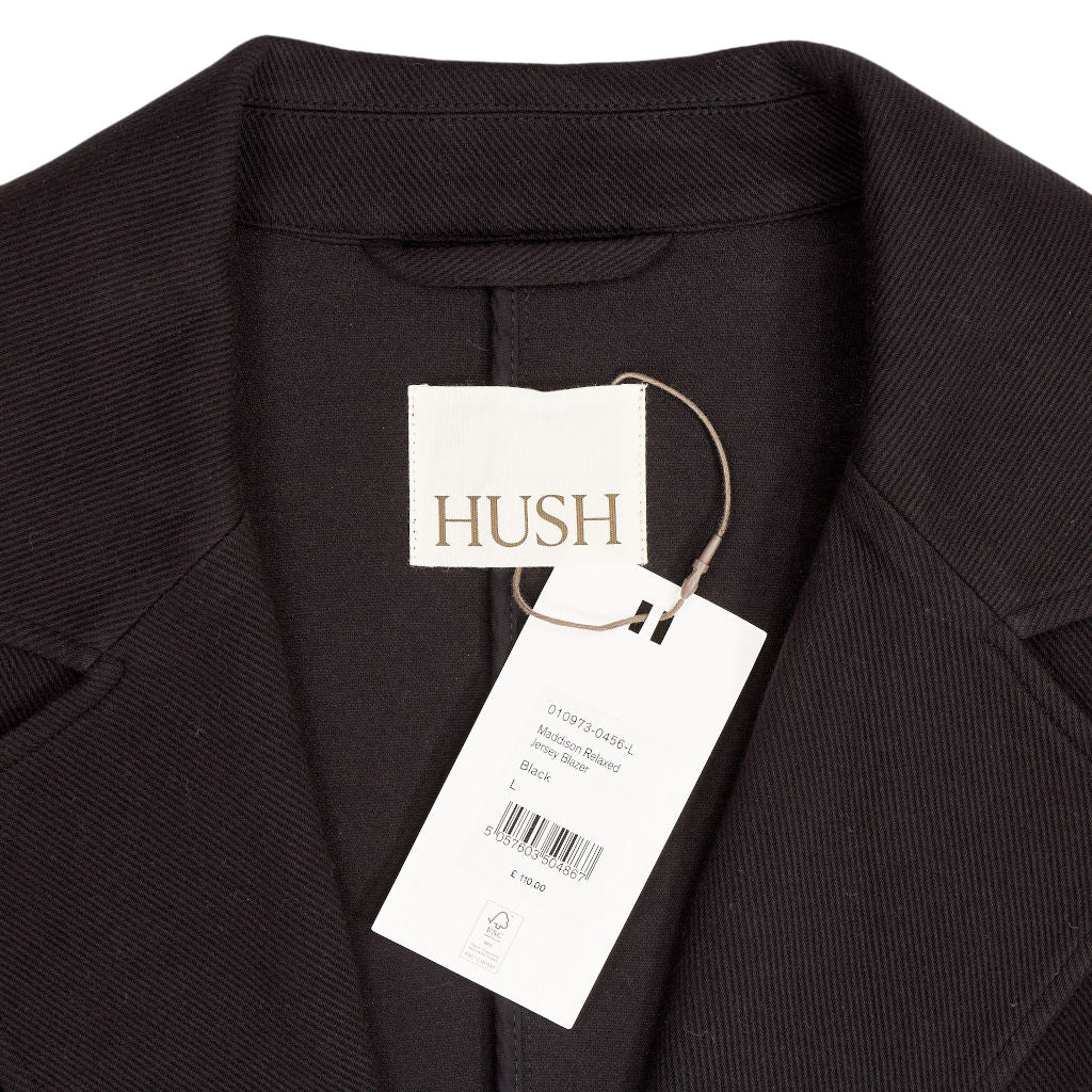 Hush Black Maddison Relaxed Jersey Blazer