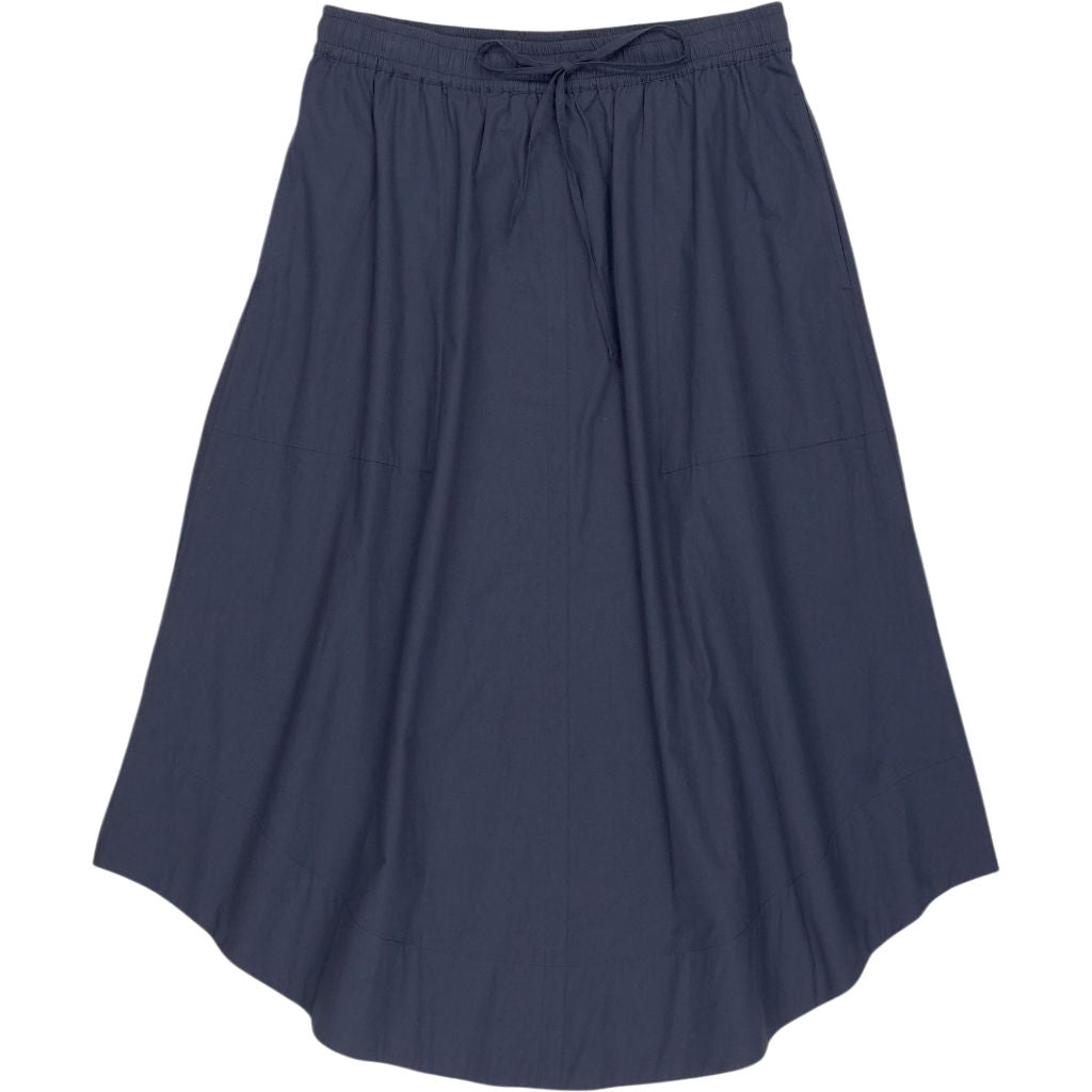 Hush Navy Cotton Poplin Skirt