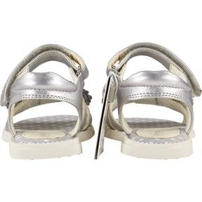 Geox Silver J.Karly Sandals Floral Accents