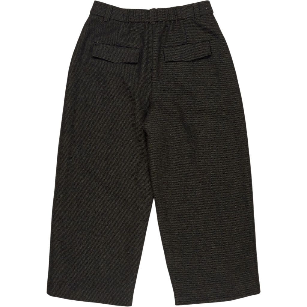 Hush Dark Olive Tailored Cropped Trousers