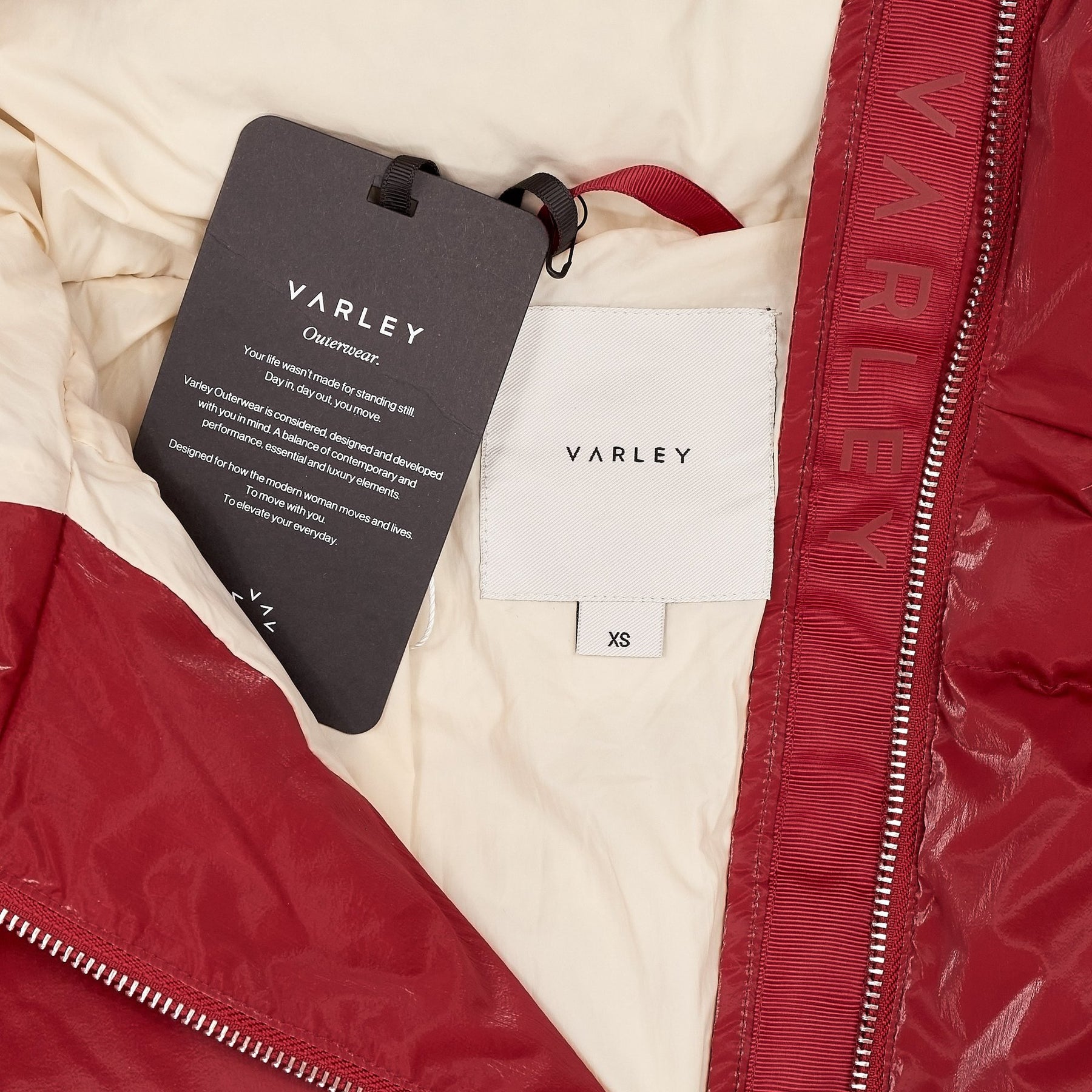 Varley Red Fulerton Down Jacket