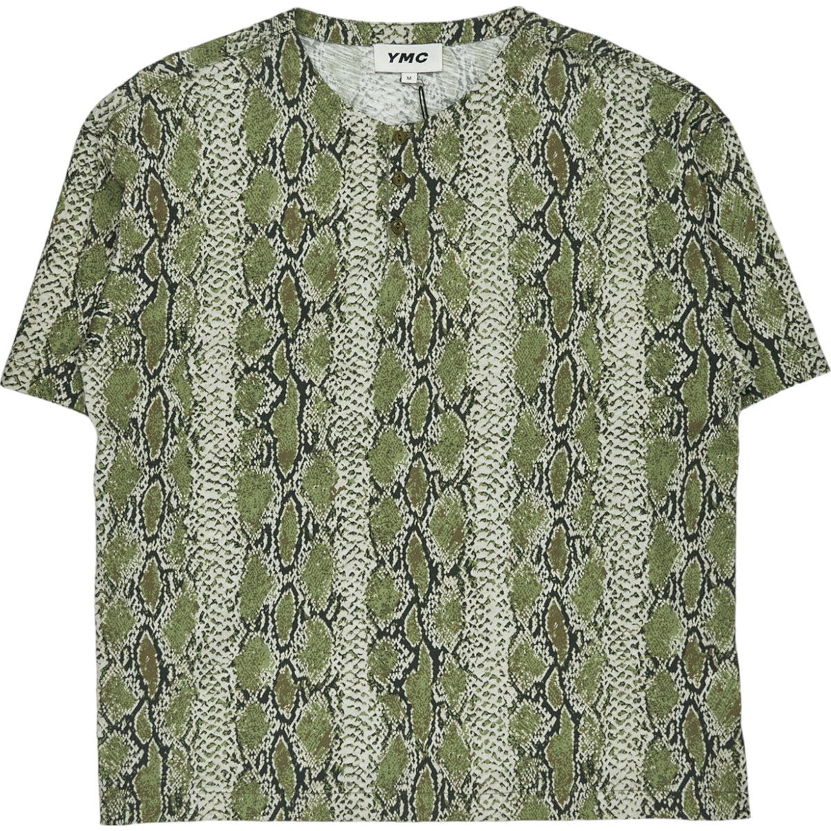 YMC Green Snake Print Shirt