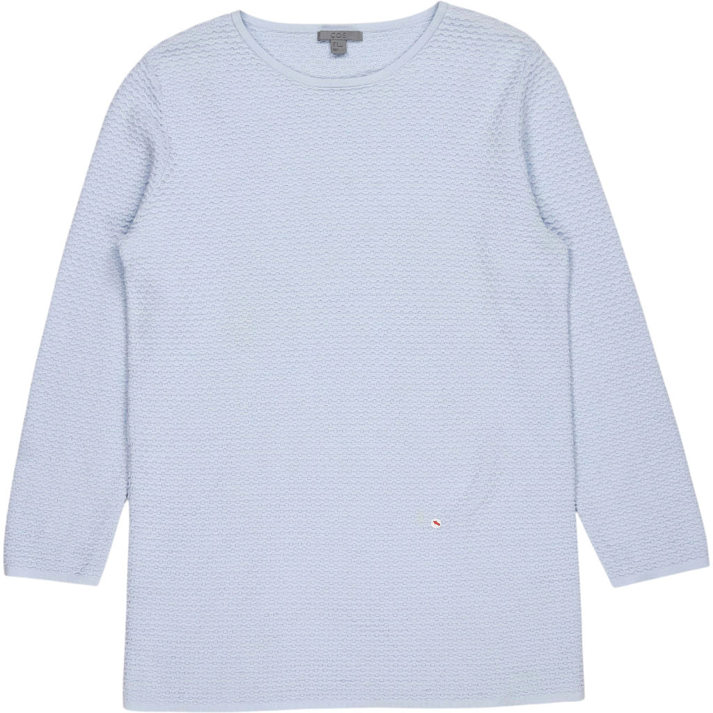 COS Light Blue Textured Jumper