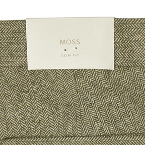 Moss Green Slim Fit Trousers